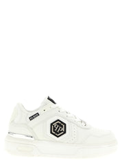 Philipp Plein Sk8r Sneakers for Men — White Leather-Effect