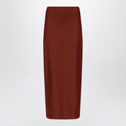 Burgundy Wool Pencil Skirt — LouLou De Saison