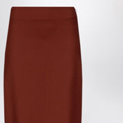Burgundy Wool Pencil Skirt — LouLou De Saison