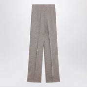 Pantalón recto de lino beige Max Mara Studio