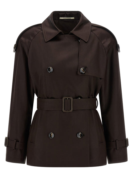 Tagliatore Savannah Trench Coat — Women’s Satin Wool