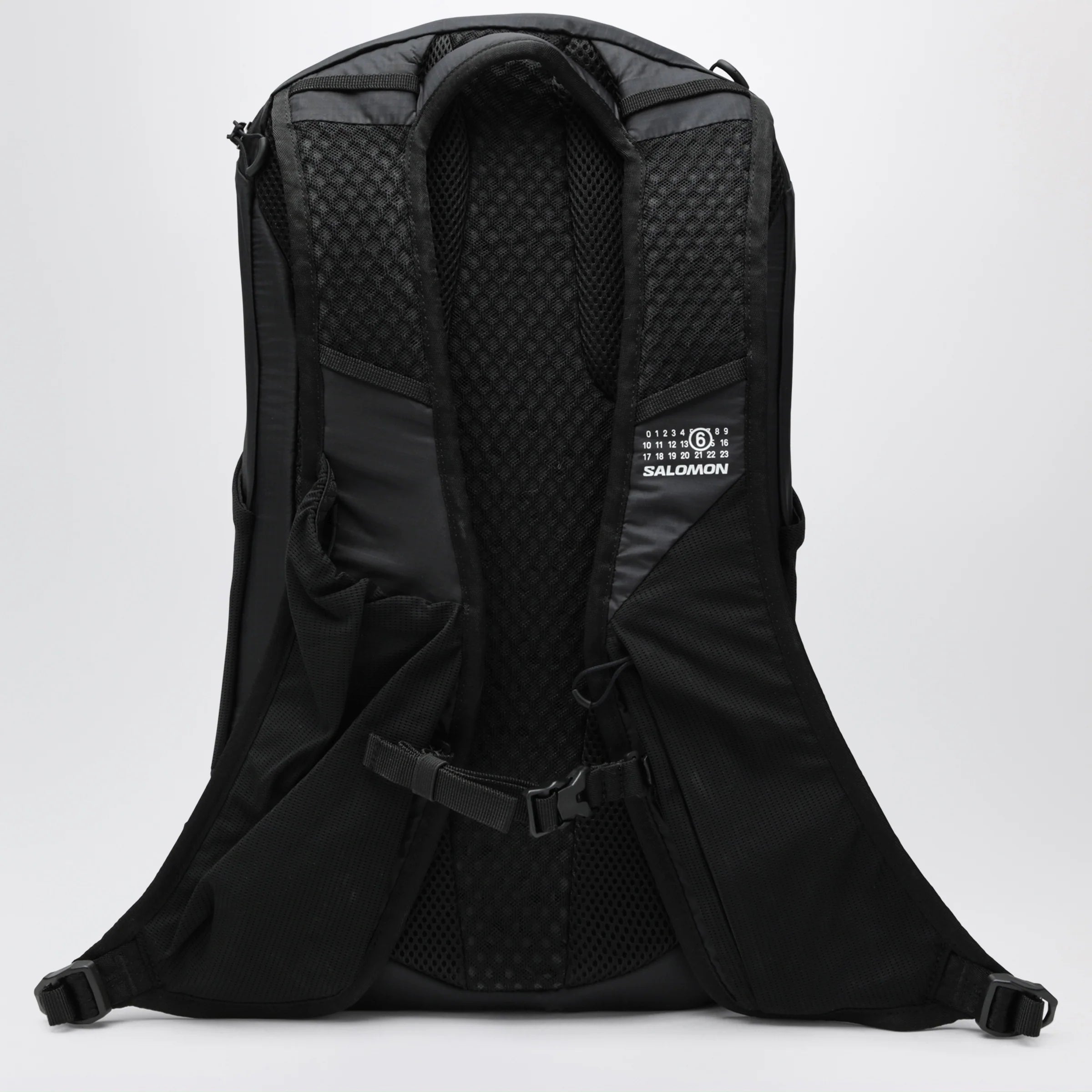 MM6 Maison Margiela XT-15 technical nylon backpack in black and white
