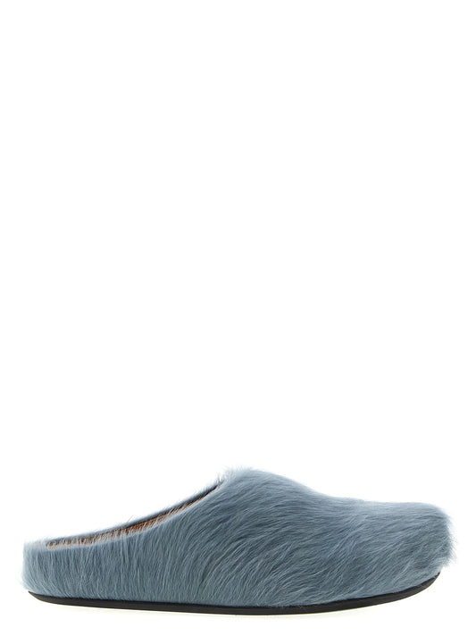 Marni Fussbett Sabots Moccasins for Men — Light Blue