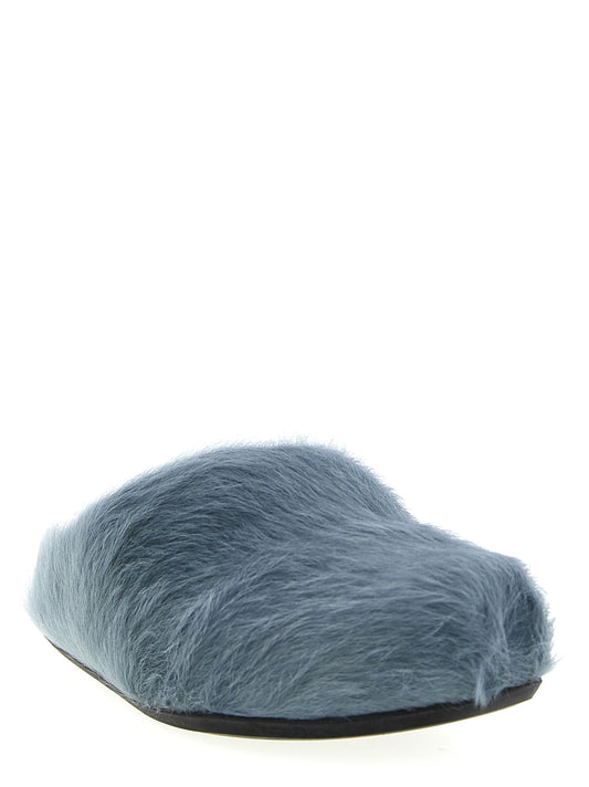Marni Fussbett Sabots Moccasins for Men — Light Blue