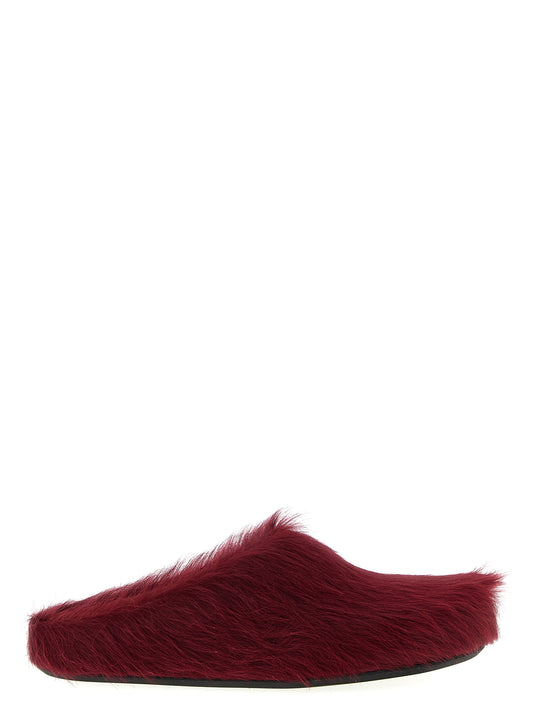 Marni Fussbett Sabots Moccasins for Men — Bordeaux