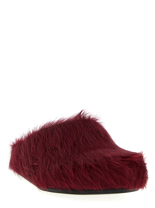 Marni Fussbett Sabots Moccasins for Men — Bordeaux