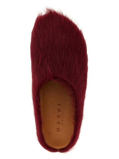 Marni Fussbett Sabots Moccasins for Men — Bordeaux