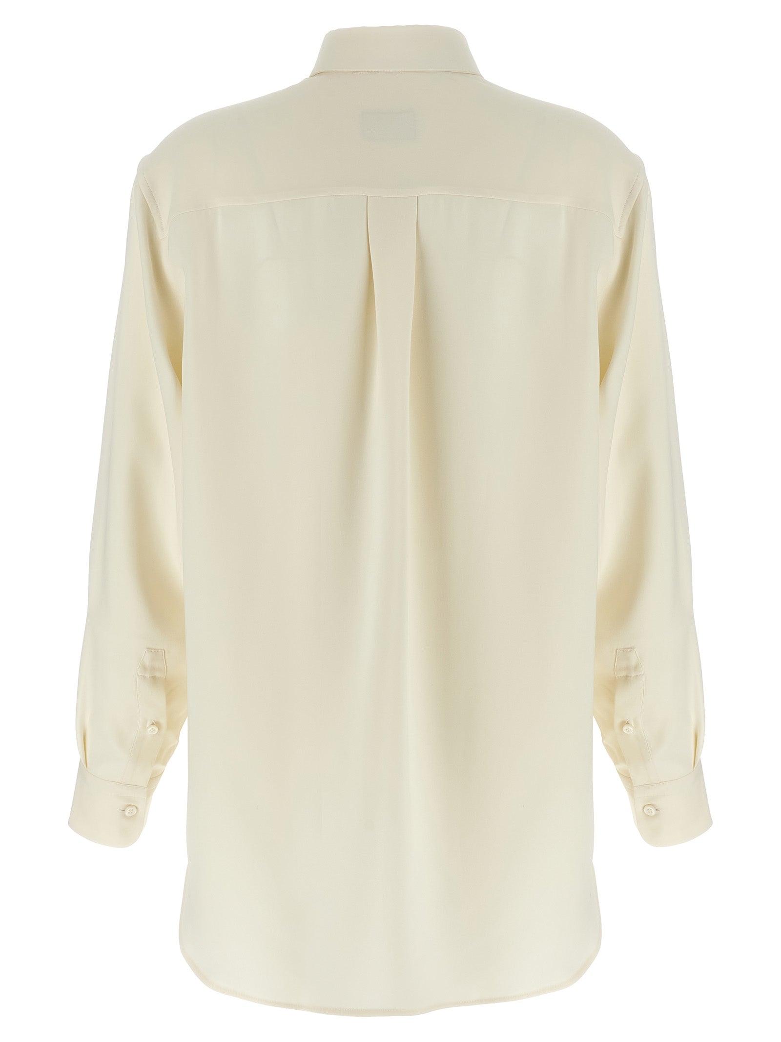 Brioni Cady Silk Shirt — Oversized White Shirt