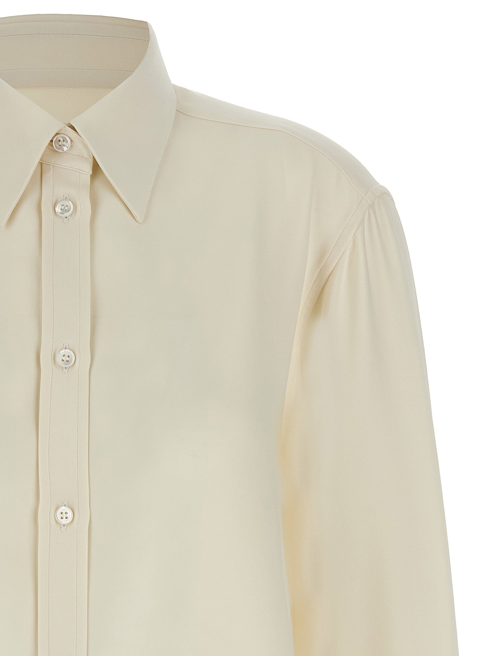 Brioni Cady Silk Shirt — Oversized White Shirt