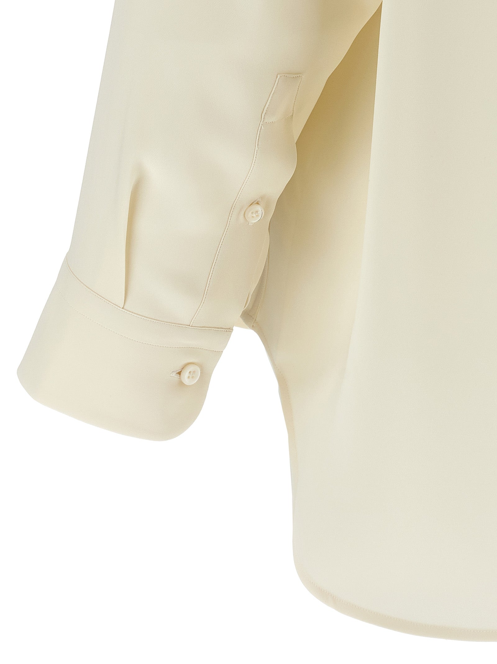 Brioni Cady Silk Shirt — Oversized White Shirt