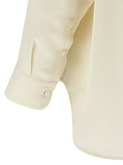 Brioni Cady Silk Shirt — Oversized White Shirt