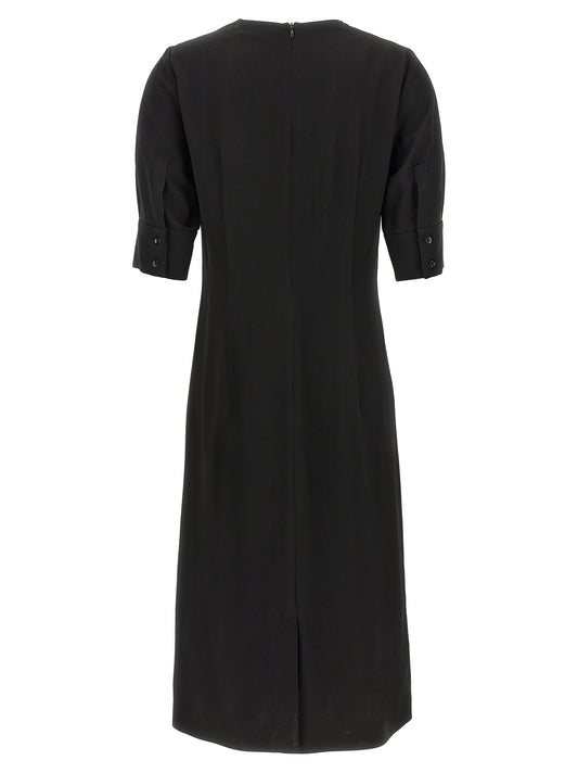 Sportmax Sele Dress — Black Viscose Dress for Women