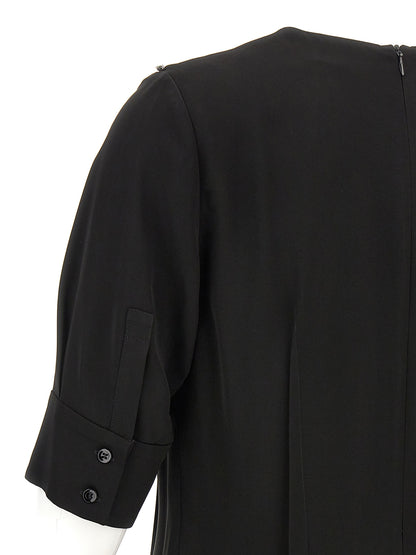 Sportmax Sele Dress — Black Viscose Dress for Women