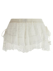 Isabel Marant Neis Shorts — White Cotton Skort (Women)