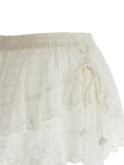 Isabel Marant Neis Shorts — White Cotton Skort (Women)