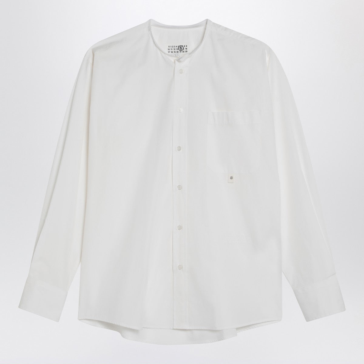 Chemise en coton blanc MM6 Maison Margiela avec col amovible