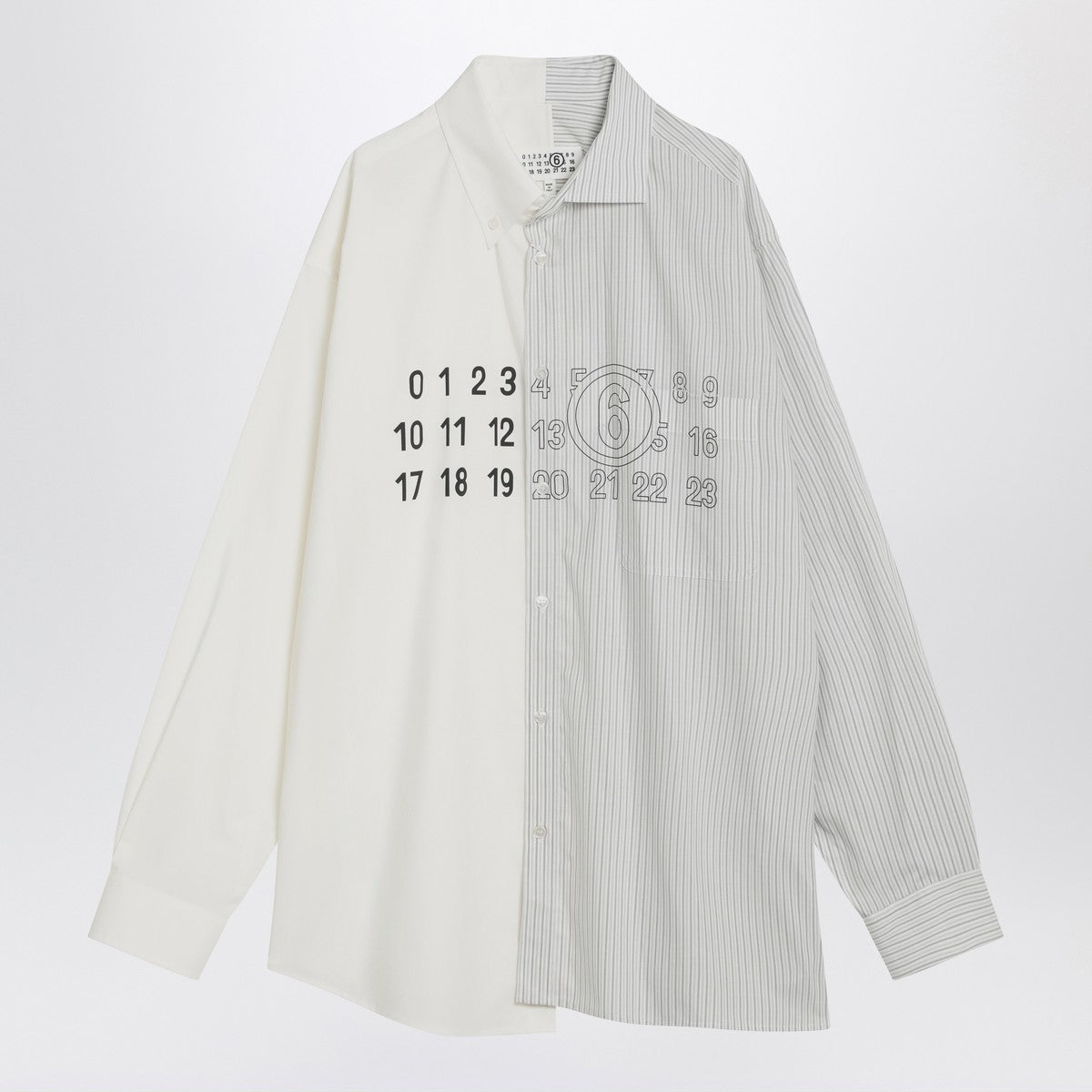 Chemise en popeline MM6 Maison Margiela Numeric Signature