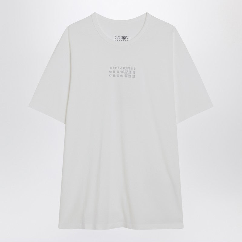 MM6 Maison Margiela White Numeric Signature T-shirt