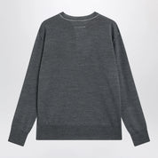 MM6 Maison Margiela Grey wool sweater with Numeric logo