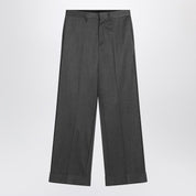 MM6 Maison Margiela Wide grey wool-blend trousers