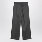 MM6 Maison Margiela Wide grey wool-blend trousers