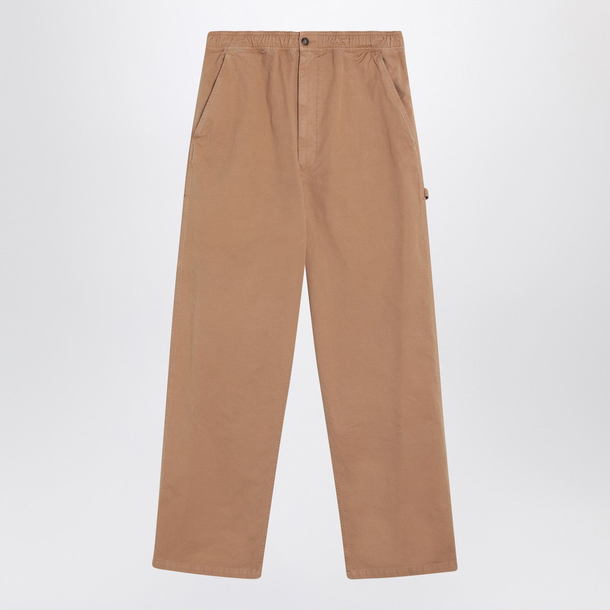 Pantalon baggy en coton ocre MM6 Maison Margiela