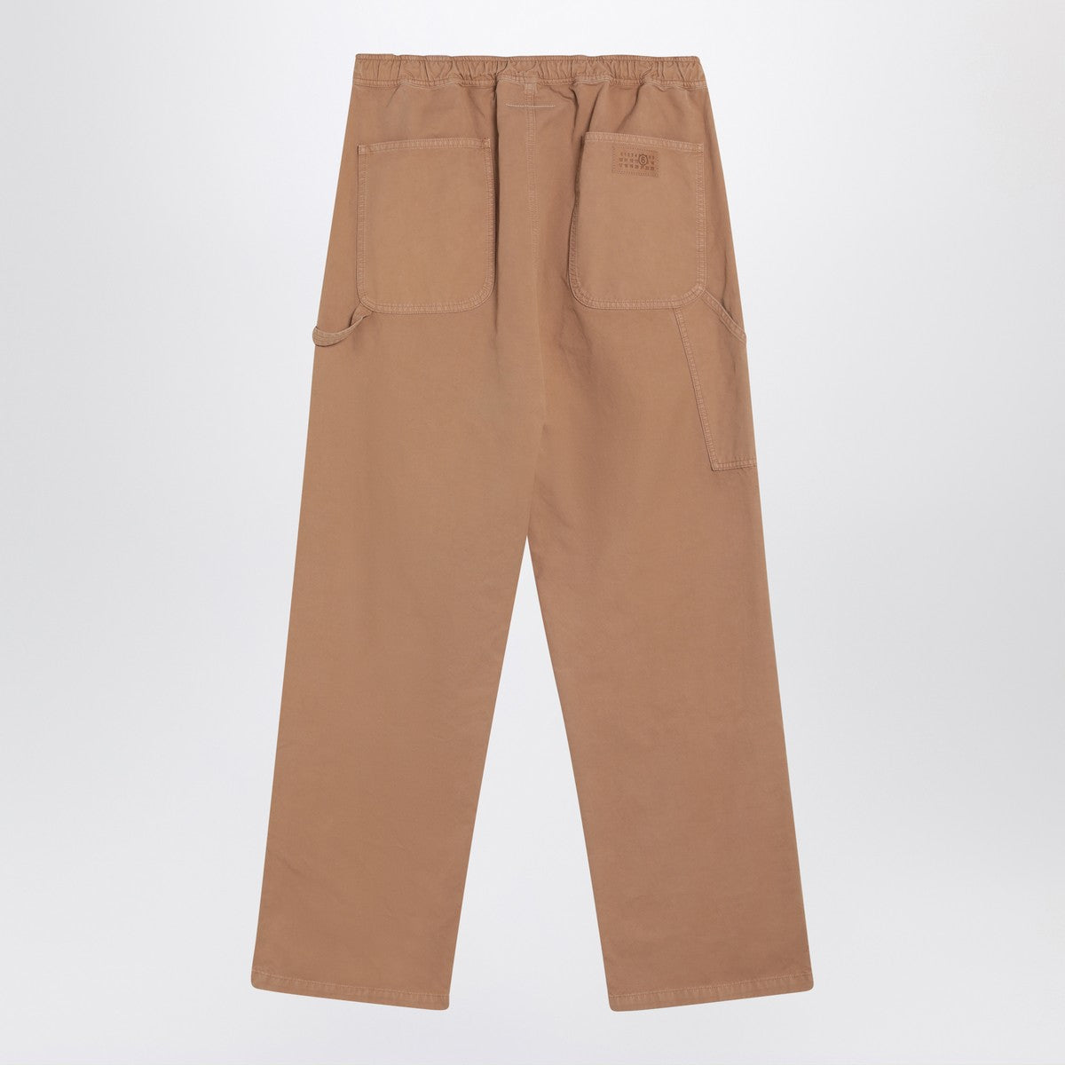 Pantalon baggy en coton ocre MM6 Maison Margiela