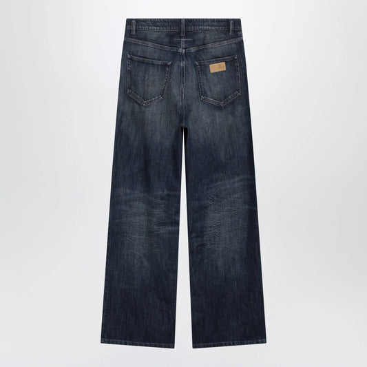 MM6 Maison Margiela Wide blue washed denim jeans