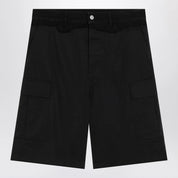 MM6 Maison Margiela Black wool-blend cargo bermuda shorts