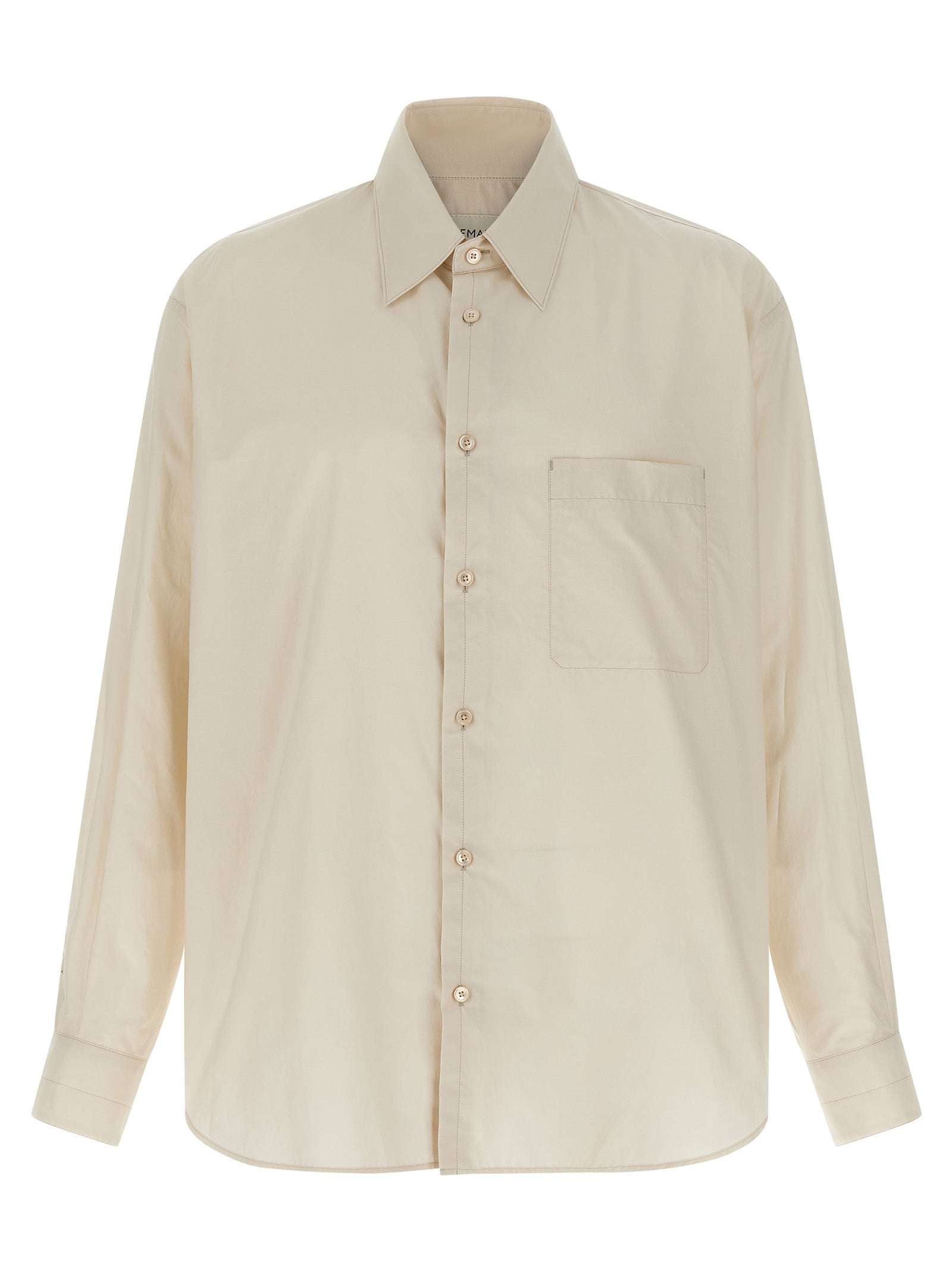 Lemaire Cotton Silk Shirt — Beige Men's Shirt