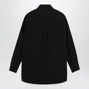 LEMAIRE Long-sleeve shirt with chest pockets in black cotton