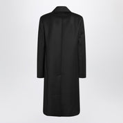 Manteau en laine mélangée noire MM6 Maison Margiela