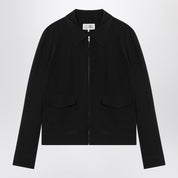 MM6 Maison Margiela Black zip-up silk jacket