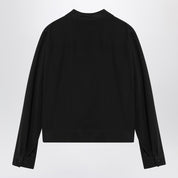 MM6 Maison Margiela Black zip-up silk jacket