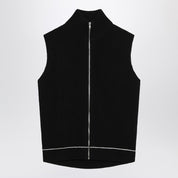 MM6 Maison Margiela Vest with zip in black cotton blend