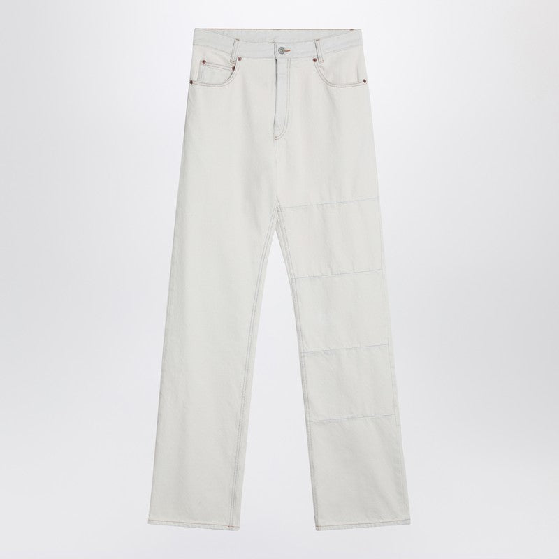 MM6 Maison Margiela White jeans with patches