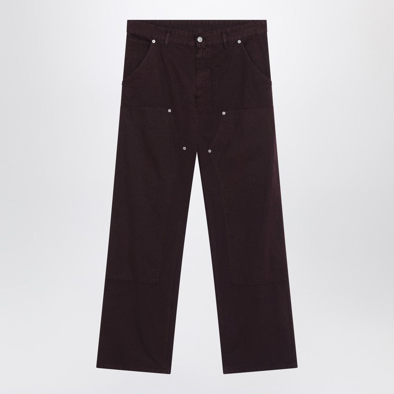 MM6 Maison Margiela Burgundy cotton trousers