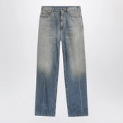 MM6 Maison Margiela Mid-blue washed-effect denim jeans