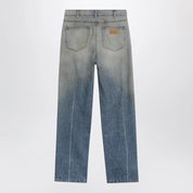 MM6 Maison Margiela Mid-blue washed-effect denim jeans