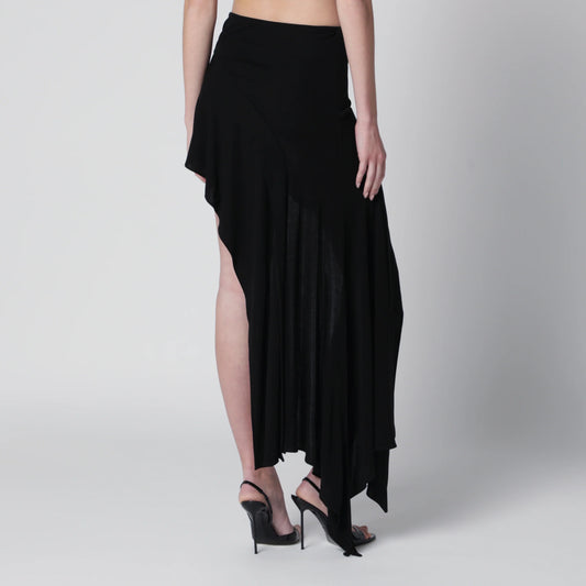 Francesco Murano Black Mini Skirt with Side Train