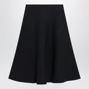 The Frankie Shop Luglio midi knit skirt in blue viscose blend
