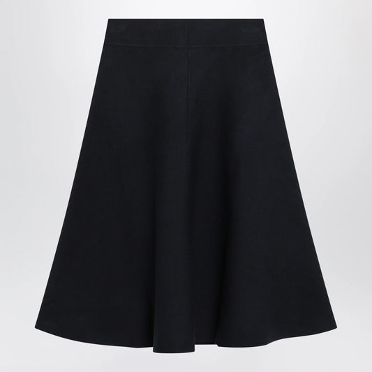 The Frankie Shop Luglio Midi Knit Skirt – Blue Viscose