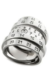 Mm6 Maison Margiela Logo Ring — Silver Jewellery (Women)