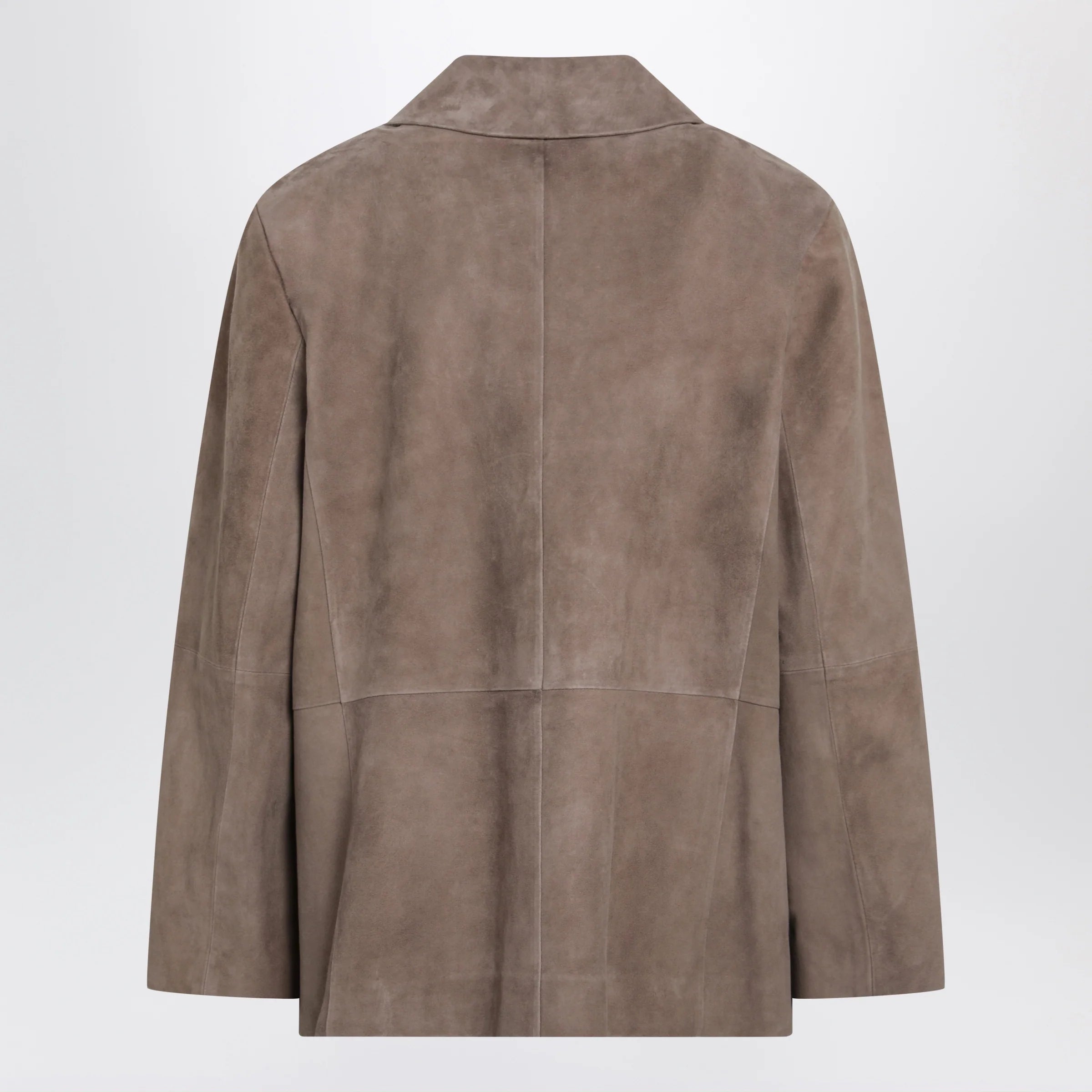 S Max Mara Single-breasted hazelnut suede jacket