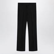 S Max Mara Black cotton-blend trousers