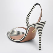 Sandalias Aquazzura So Nude 105 en piel blanca y negra