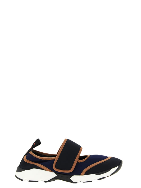 Marni Running Mary Jane Sneakers for Women — Blue • Marni
