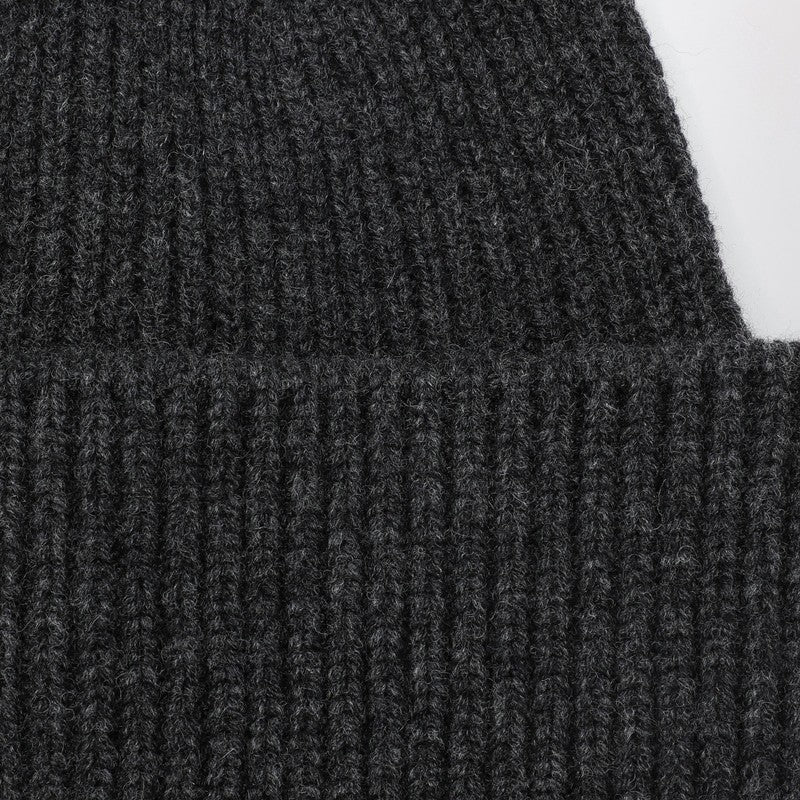 Destin Anthracite grey cashmere blend beanie
