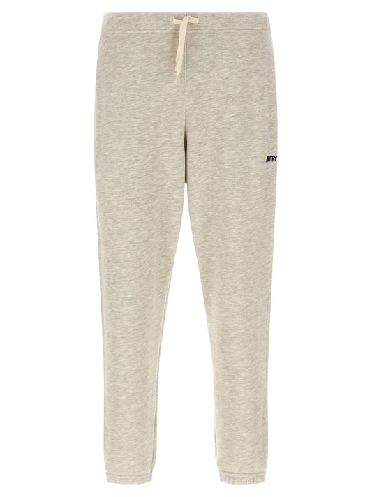 Autry Logo Embroidery Joggers — Men's Gray Trousers