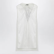 Sportmax White double-layer dress in satin and tulle